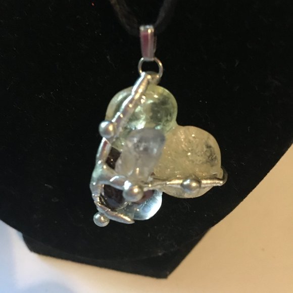 1990s Artsy Rock Crystal Necklace - 373 $12 FIRM - Picture 3 of 3